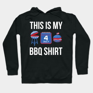 This Is My 4th of July BBQ USA Grilling Red White Blue Hoodie